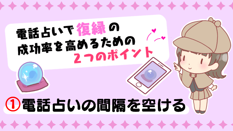電話占いで復縁の成功率を高めるための2つのポイントその①電話占いの間隔を空ける