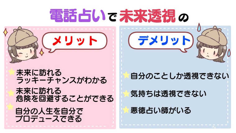 電話占いで未来透視のメリット・デメリット