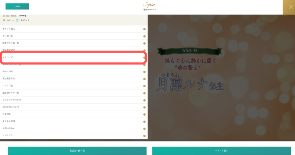 電話占いセピア
